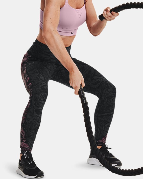 Women's UA RUSH™ HeatGear® No-Slip Waistband Full-Length Leggings, Black, pdpMainDesktop image number 0